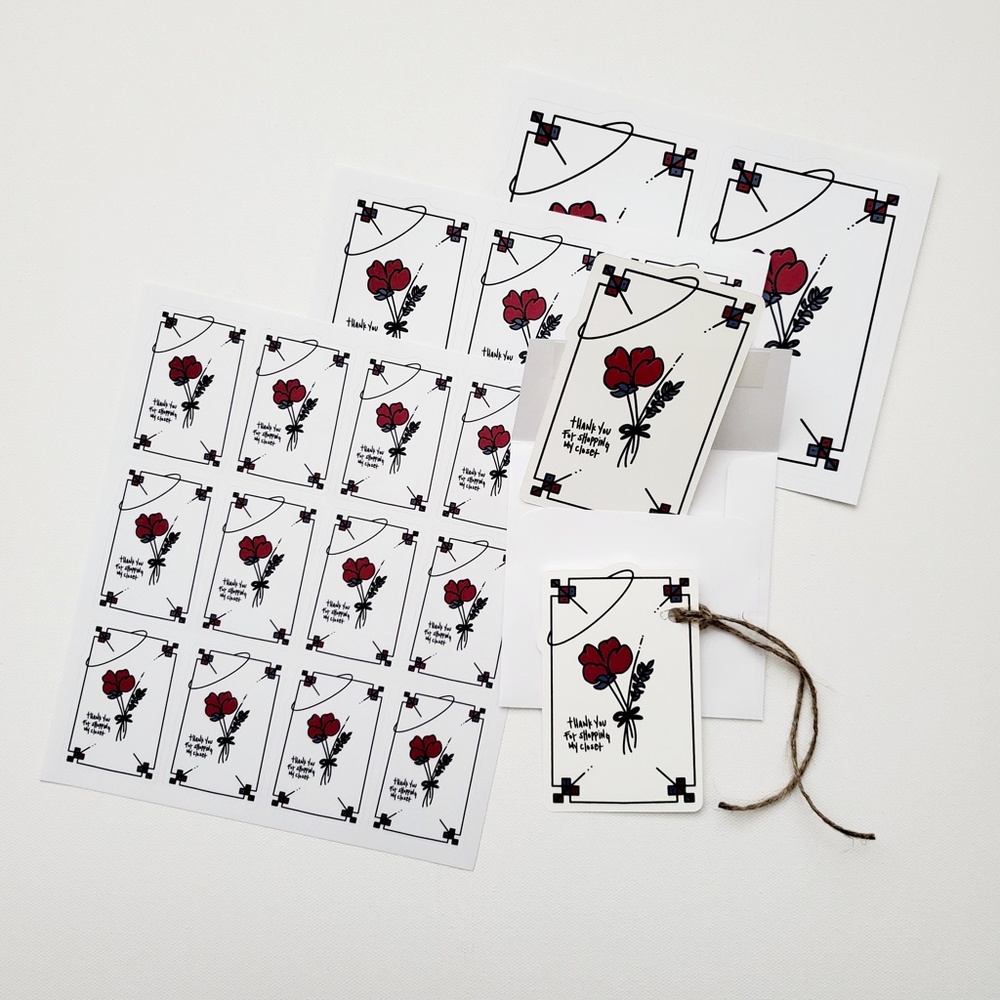 LB008 HANG TAGS Custom Poshmark Thank You Hang Tag Ship Supplies [Price Firm] - Picture 4 of 6